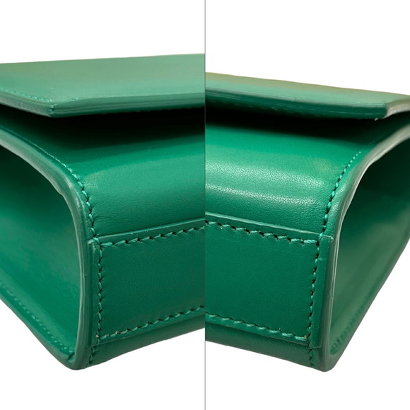 Saint Laurent Clutch Bag Leather Green - Picture 9 of 11